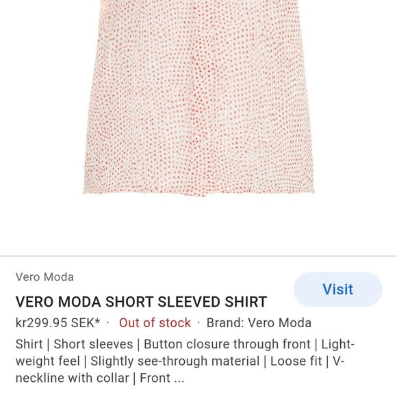 Vero Meda short sleeves shirt/top - Picture 5 of 5
